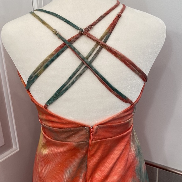 ✨HOST PICK✨Lulus Multicolored Tye-Dye Maxi Dress Gown - Picture 10 of 13